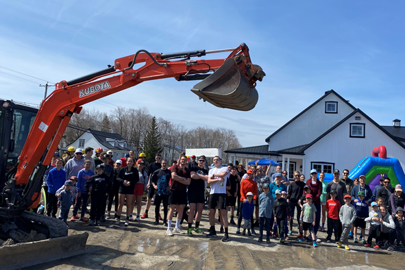 Groupe rassemblée pour la course à l'Île d'Orléans