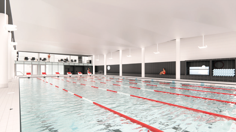 Maquette de la nouvelle piscine